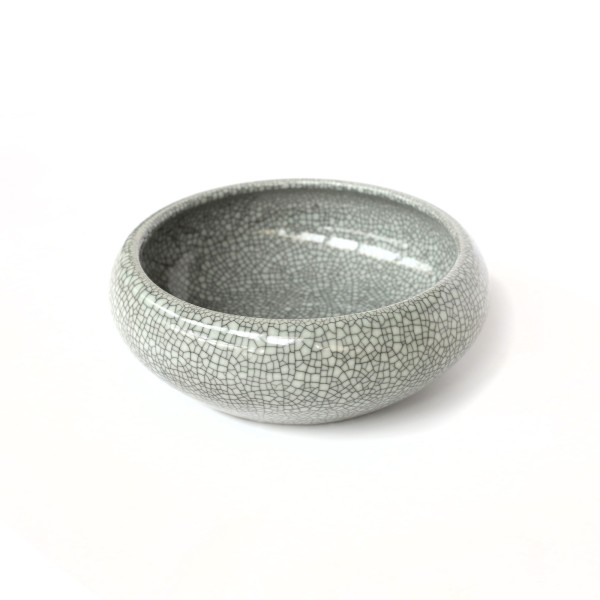 Keramikschale 'Craquelé', grau, Ø 22 cm, H 8 cm