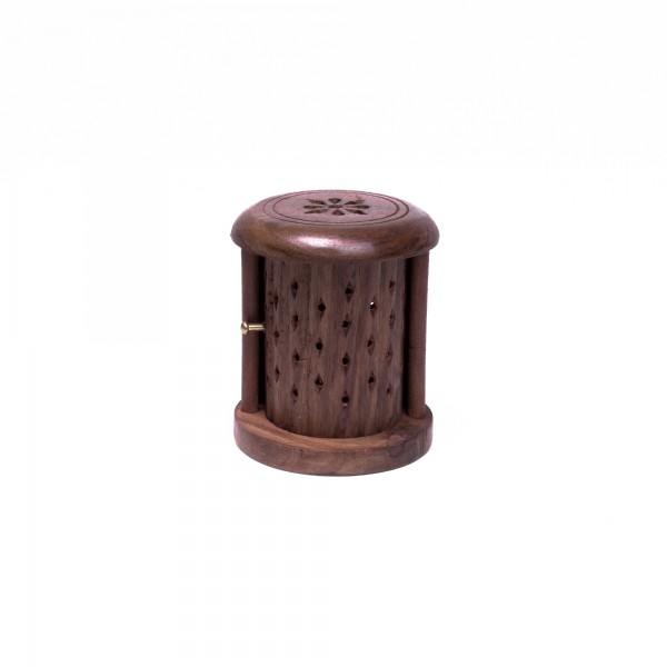 Räucherkegel-Zylinder, braun, Ø 7,5 cm, H 9 cm