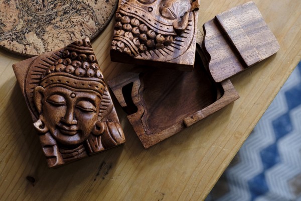 Secret Box 'Buddha', braun, T 7 cm, B 12 cm, 9 cm