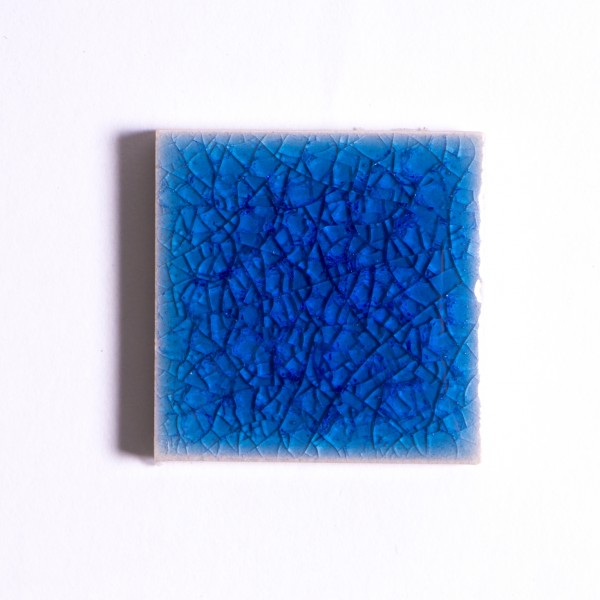 Fliese 'Craquele' nachtblau, L 5 cm, B 5 cm