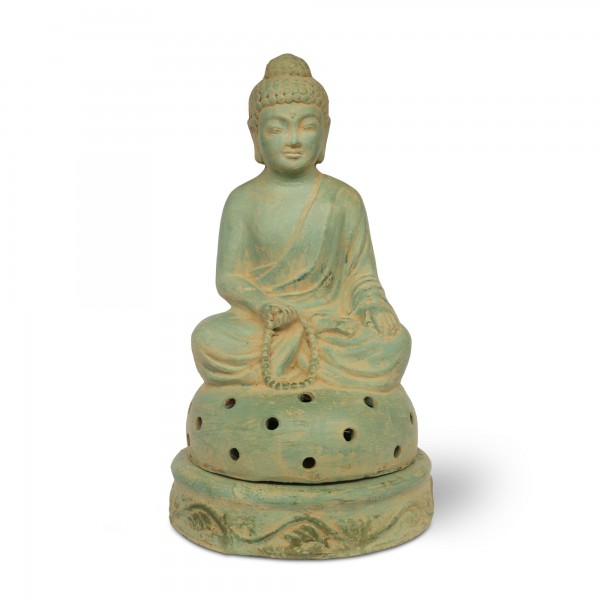 Laterne 'Buddha sitzend', H 58 cm, T 35 cm, B 35 cm