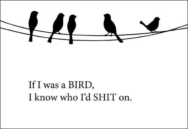 Postkarte 'If I was a bird...'