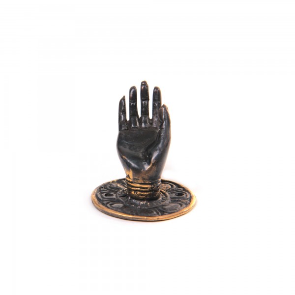 Wandhaken "Hand rechts", aus Bronze, Ø 4 cm, H 4 cm