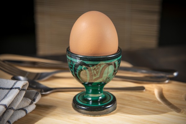 Keramik-Eierbecher, grün, Ø 5 cm, H 7 cm