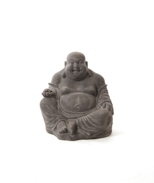 Figur 'sitzender Buddha mit Frosch', aus Terrakotta, H 60 cm, B 62 cm, T 58 cm