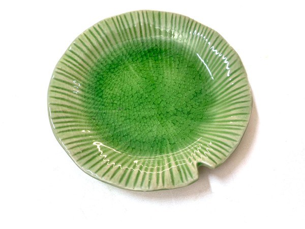 Teller 'Lotusblatt', grün, Ø 15 cm, H 2,5 cm