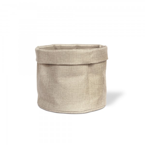 Textil-Korb 'Picardie' rund, grau, Ø 21 cm, H 17 cm
