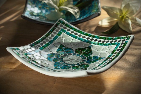 Mosaikteller 'Lotus Leaf', in drei Größen