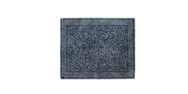 Badematte 'Izmir' aus Baumwolle, floral grau, B 50 cm, L 60 cm