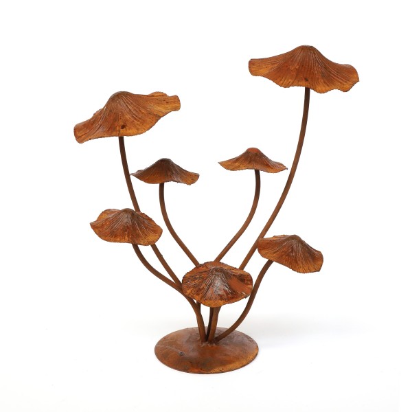 Figur 'Pilze' aus Eisen, H 44 cm, B 39,5 cm, L 20 cm