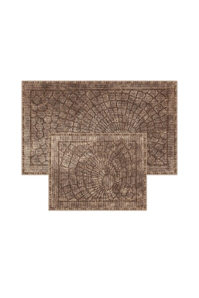 Badematte 'Izmir' aus Baumwolle, Muster grau, B 50 cm, L 60 cm