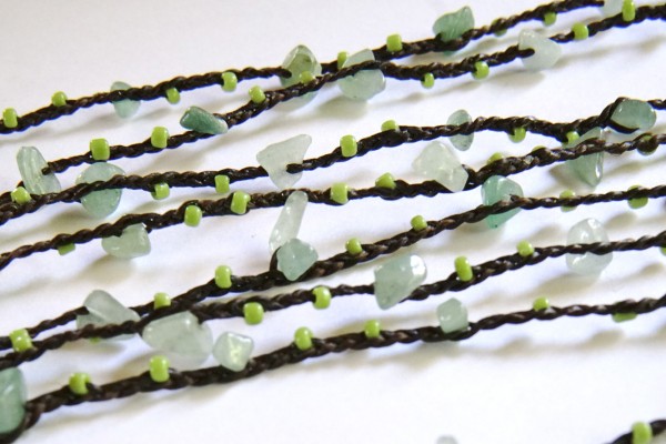 Armband 'Jade', grün, braun