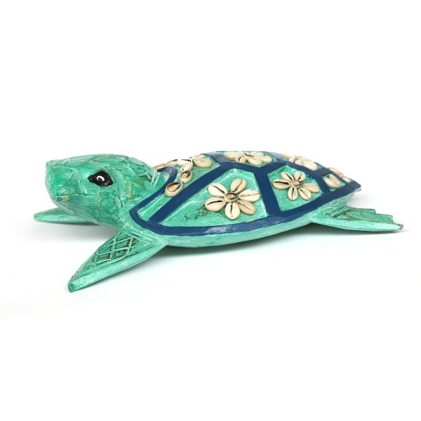 Bali-Schildkröte, türkis, blau, L 30 cm, B 20 cm, H 12 cm