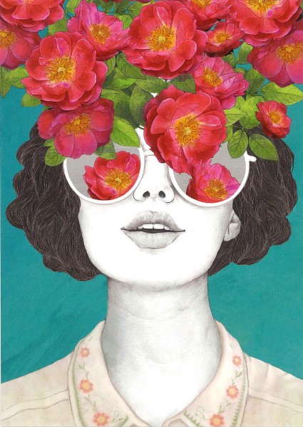 Postkarte 'Rose tinted'