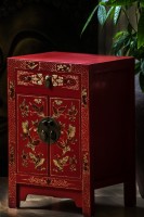 Kommode 'Schmetterling', 1 Schublade, 2 Türen, rot, T 32 cm, B 40 cm, H 60 cm