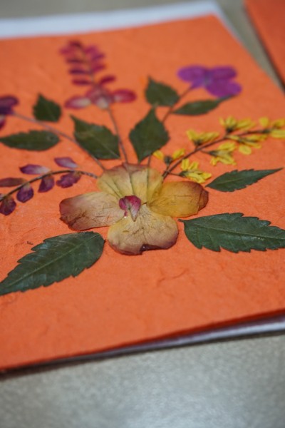 Grußkarte 'Blume', orange, T 17,5 cm, B 12 cm