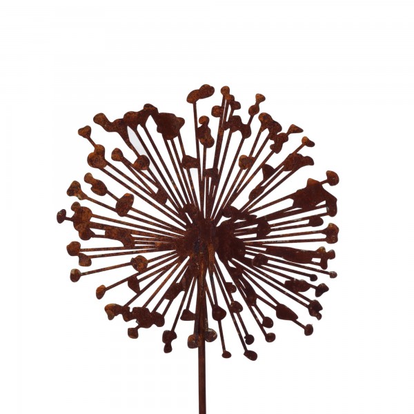 Gartenstecker 'Pusteblume' aus Eisen, H 80 cm, B 18 cm, T 18 cm