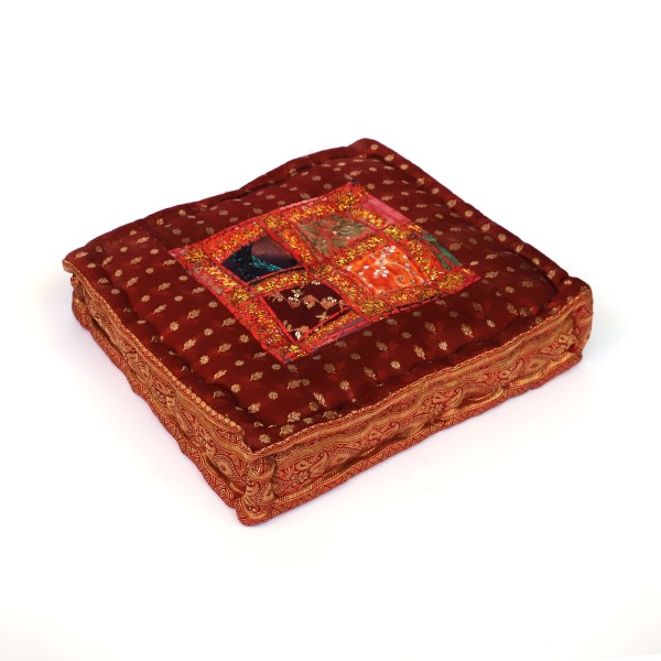 Sitzkissen 'Sari', Rot- bis Lilatöne, B 40 cm, L 40 cm, H 10 cm