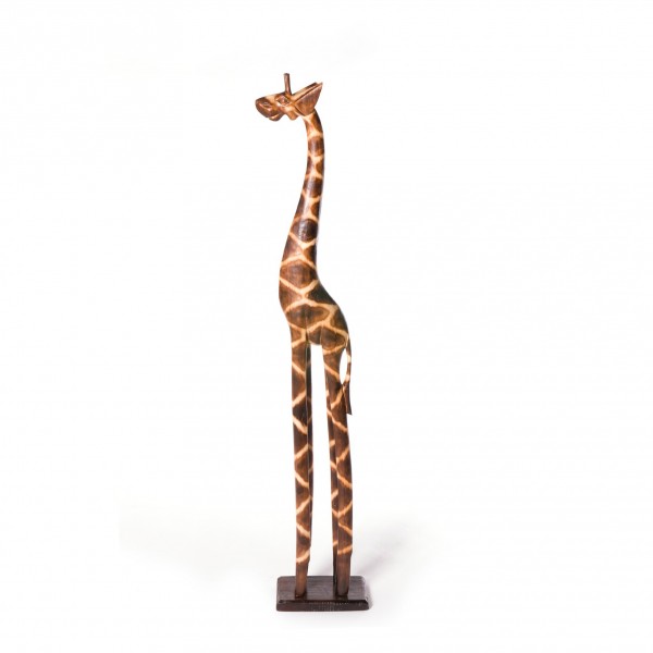 Deko-Giraffe, aus Albesiaholz, H 121 cm