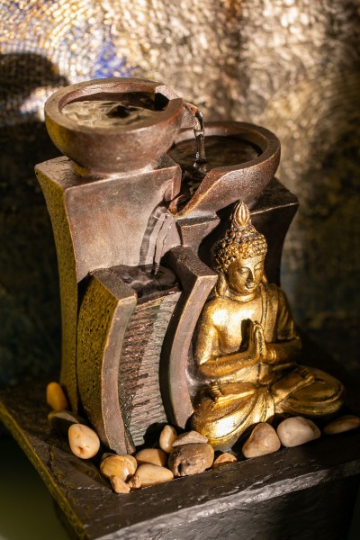 Wasserspiel 'Buddha', B 17,5 cm, T 14 cm, H 24 cm