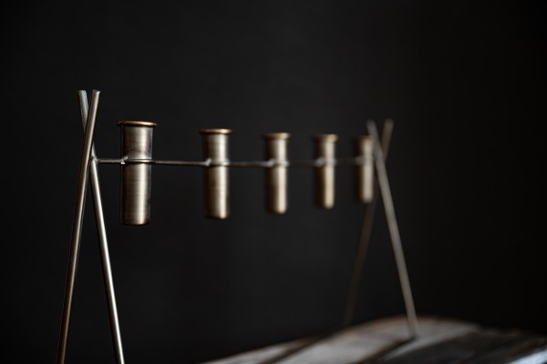 Kerzenhalter 'Hennes', aus Eisen, B 35 cm, H 29,5 cm, L 11,5 cm
